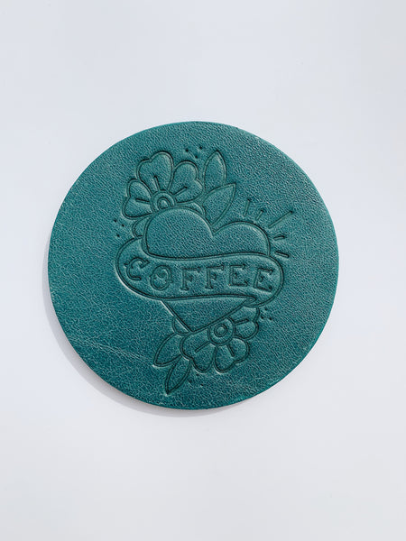 brew sleep draw sipp curated goods leather coaster