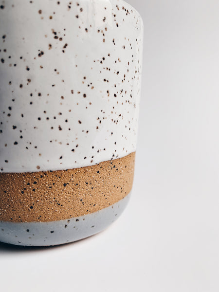 Avesha Michael Speckle Grey + White Tumbler