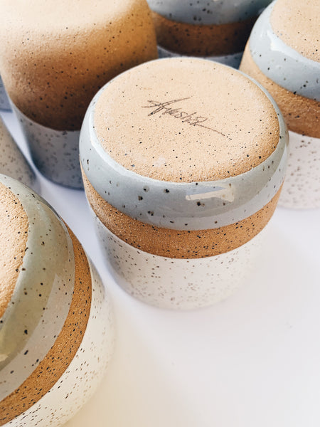 Avesha Michael Speckle Grey + White Tumbler