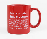 Adam J. Kurtz I Love You Like I Love My Coffee Mug