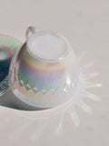Vintage Federal Glass Moonglow Cup & Saucer