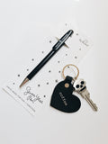 Seltzer Goods Leather Coffee Heart Keyring