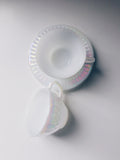 Vintage Federal Glass Moonglow Cup & Saucer