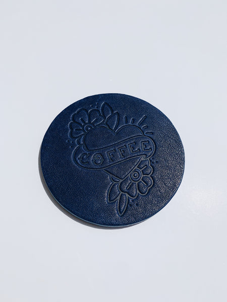 Brew Sleep Draw x Sipp Curated Goods Leather Coffee Coaster