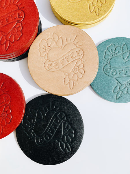 brew sleep draw sipp curated goods leather coaster