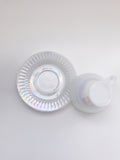 Vintage Federal Glass Moonglow Cup & Saucer